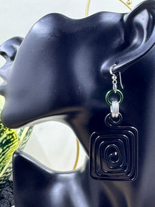Philadelphia Eagles Inspired Handmade Aluminum Square Earrings