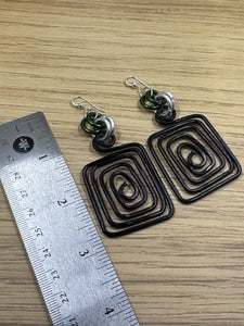 Philadelphia Eagles Inspired Handmade Aluminum Square Earrings