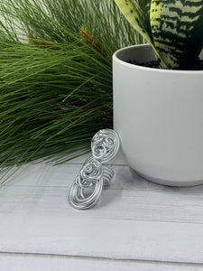 Big cocktail ring, Wire Wrapped Statement ring, Silver wire wrapped ring, adjustable ring, aluminum wire ring, chunky ring, long ring