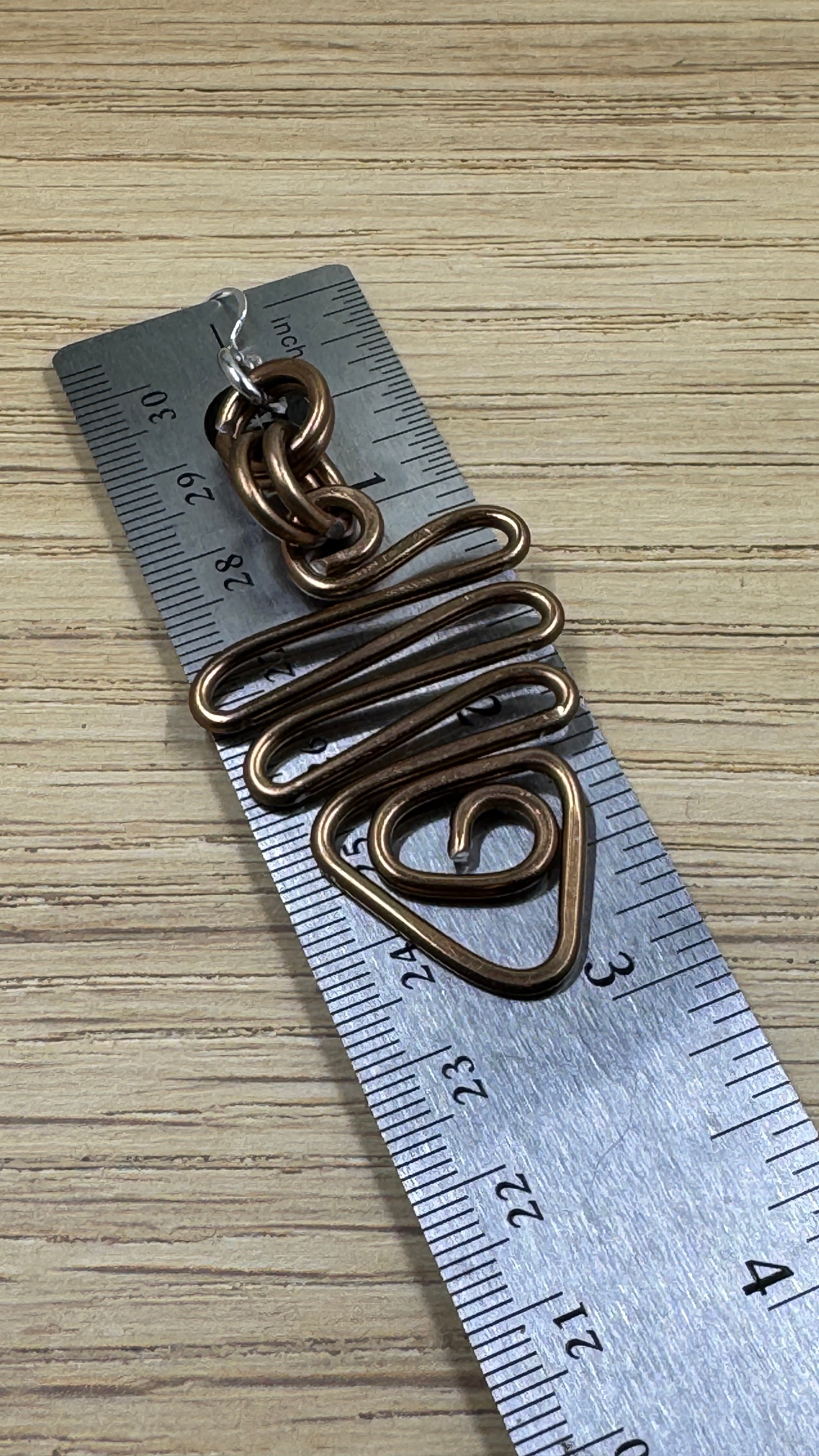 Copper Colored Aluminum Wire Earrings with sterling silver ear wire