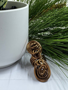 Copper Colored Statement Cocktail Ring, Aluminum Wire Wrapped Ring, Handmade Custom and Made to Order