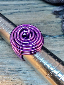 Swirl Ring in Purple Aluminum Wire Ring, Custom Ring, Gift for Her, Statement Ring