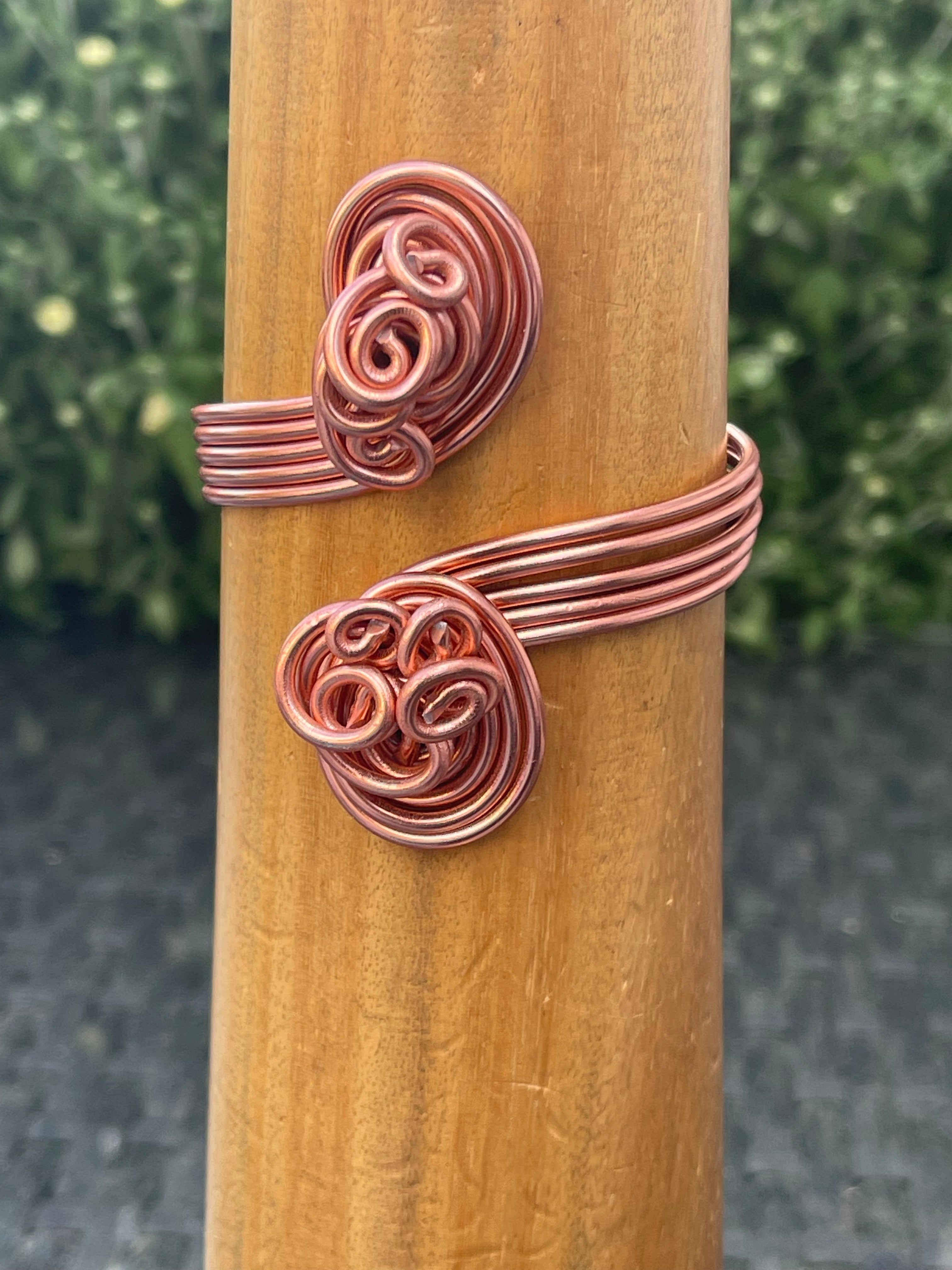 Copper Colored Aluminum Wire Cuff Bracelet