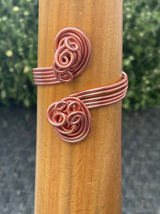 Copper Colored Aluminum Wire Cuff Bracelet