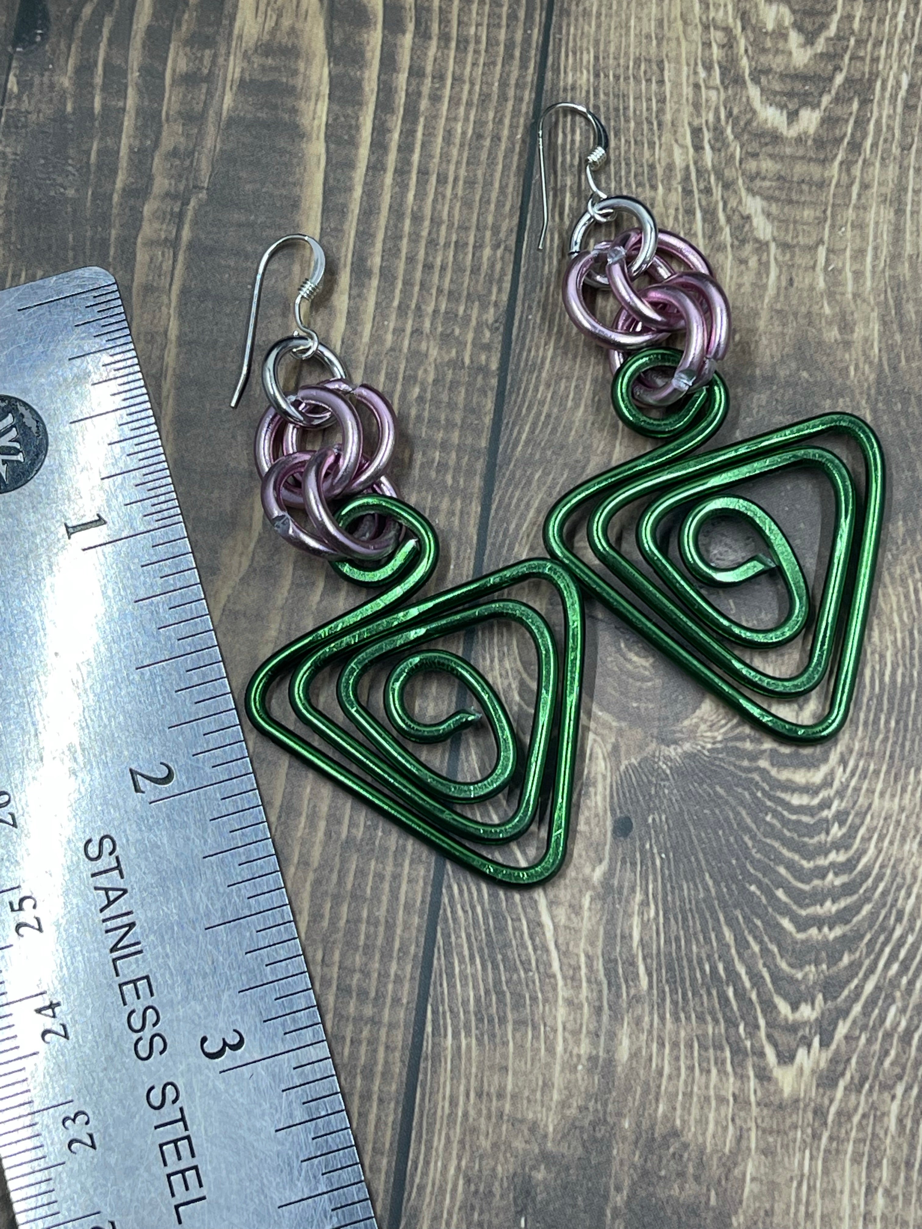 Small AKA Inspired Aluminum Wire Earrings