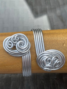 Silver Aluminum Wire Cuff Braceler